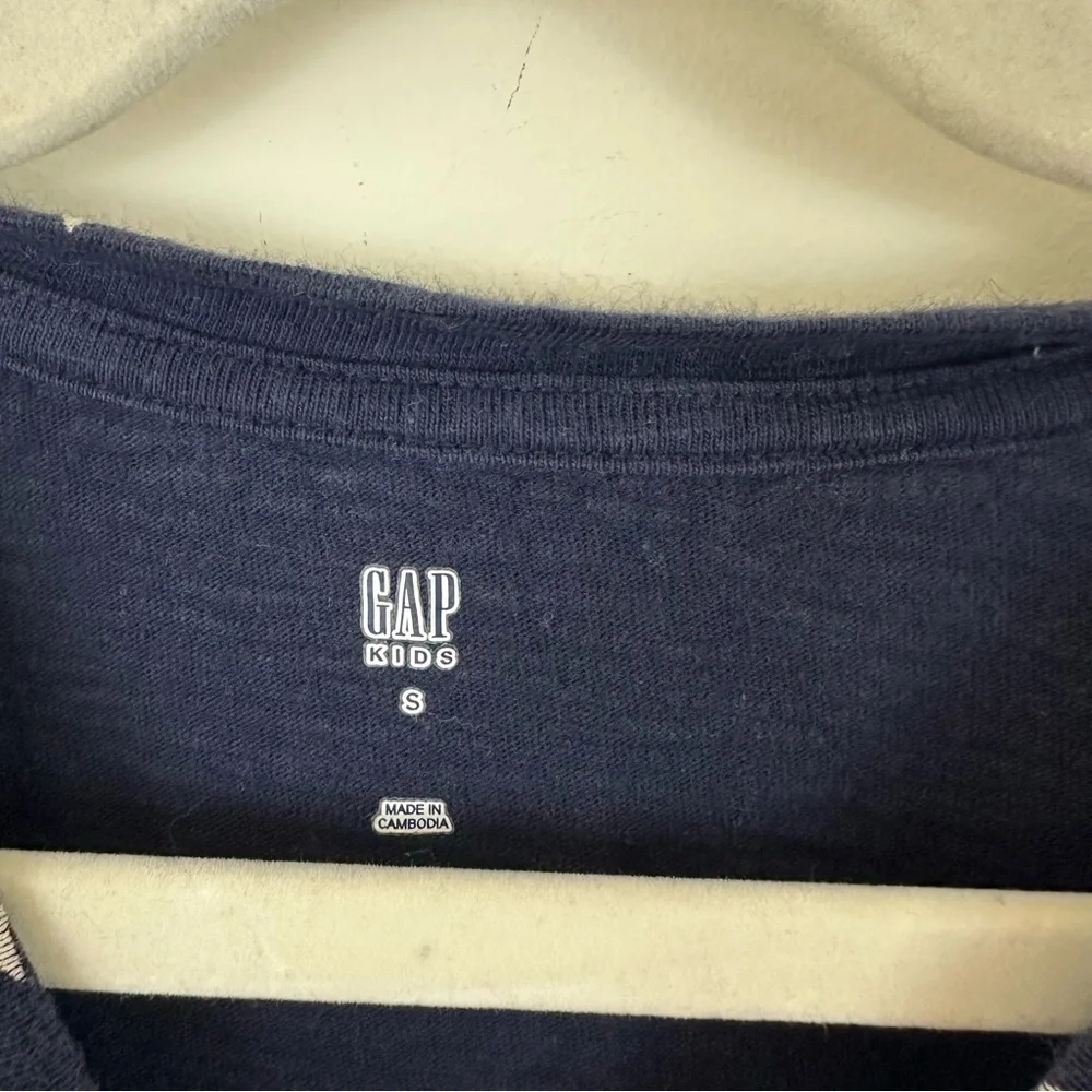Gap Kids Navy Star-Print Long-Sleeve Kids Dress Small